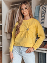 Damen Sweatshirt in Übergröße mit PETITKA Blume gelb Dstreet BY1390
