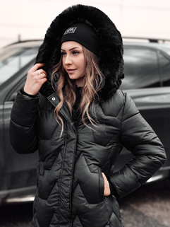 Lange Damen Steppjacke WINTERACT schwarz Dstreet TY4775_4