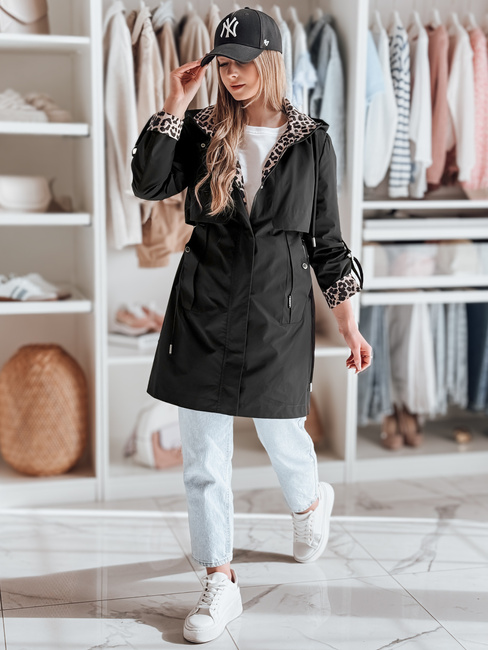 Damen Übergangs-Parka-Jacke FERISSA schwarz Dstreet TY4871