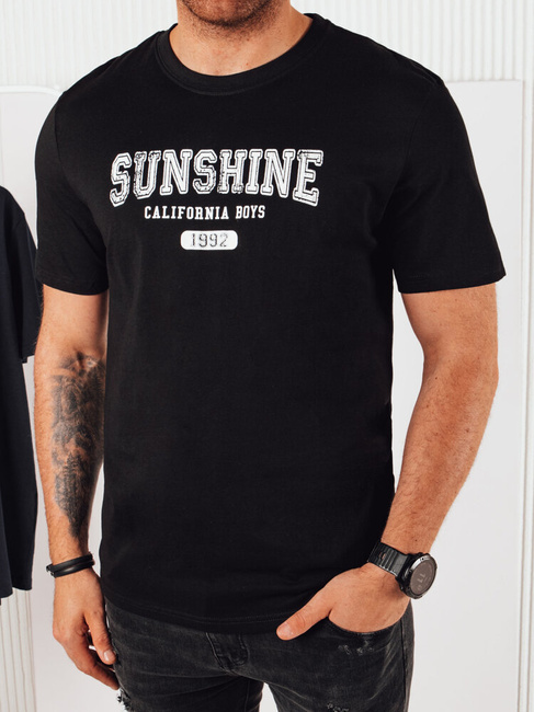 Herren T-shirt mit Aufdruck Farbe Schwarz DSTREET RX5376