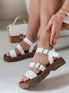 Damen Sandalen mit Schnallen SOLARIA weiß Dstreet ZY0890