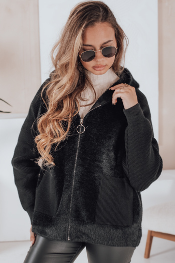 Damen Alpaka-Jacke KATHERINE Farbe Schwarz DSTREET NY0481z