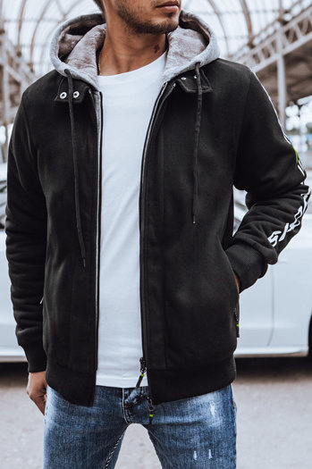 Herren Sweatshirt mit Aufdruck Farbe Schwarz DSTREET BX5613