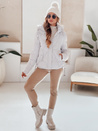Damen Winterjacke LOVEWARM kurz gesteppt mit Kapuze weiß Dstreet TY5042