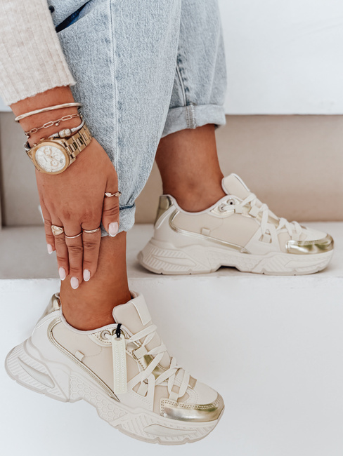 Damen beige Turnschuhe Dstreet ZY1016