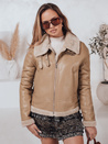 Damen Lederjacke SHEREB mit khakifarbenem Schafsfell Dstreet TY4757