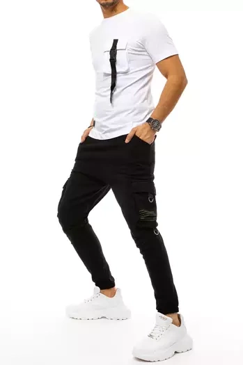 Herren Trainingsanzug Set Weiß-Schwarz Dstreet AX0368