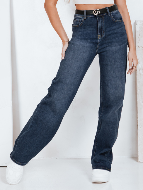 Blaue Damenjeans mit weitem Bein Dstreet UY2790