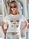 Damen Herz-T-Shirt LOVETIK weiß Dstreet RY2735