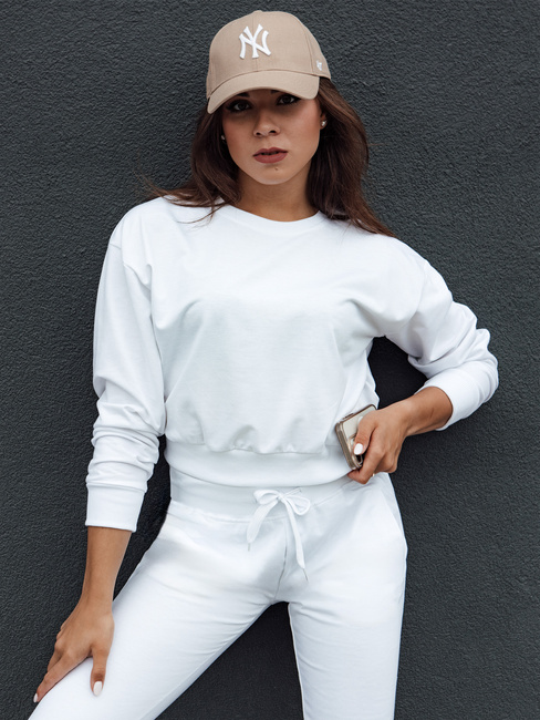 Damen klassisches Sweatshirt CASUALVIBE weiß Dstreet BY1299