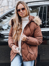 Damen Winter Steppjacke mit Kapuze braun Dstreet TY5231