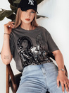 Damen T-shirt mit Aufdruck COMIS Farbe Dunkelgrau DSTREET RY2607