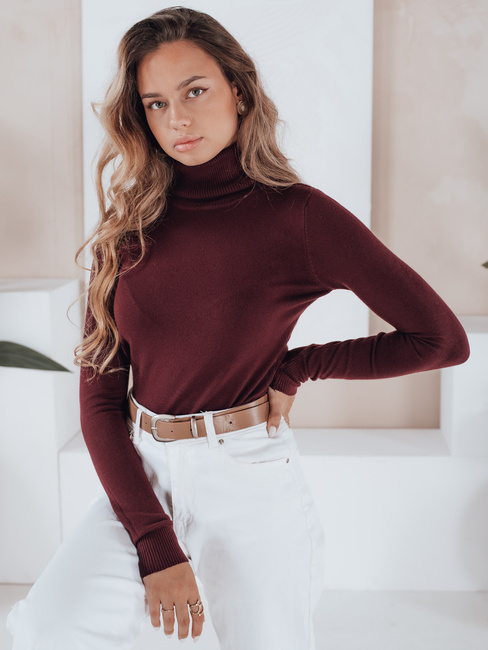  Damen-Rollkragenpullover VANORIA burgundy Dstreet MY2490