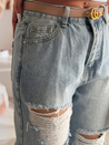 Damen Denim Baggy Hose mit Löchern NOWISTA blau Dstreet UY2426