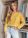 Damen Sweatshirt in Übergröße mit PETITKA Blume gelb Dstreet BY1390