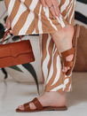 Damen Flip-Flops mit Cut-Outs KLASSINO camel Dstreet ZY0882