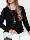 Damen Einheitsgröße Bluse LUCERIA mit Anhänger schwarz Dstreet RY2674