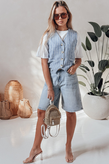 Damen Denim-Shorts JEANZDAY blau Dstreet SY0480