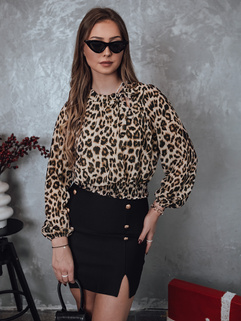 SAVANATOP Damen Bluse in Übergröße mit Leopardenmuster Dstreet RY2711_3