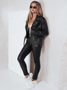 Gewachste Damen Skinny Jeans schwarz Dstreet UY2750