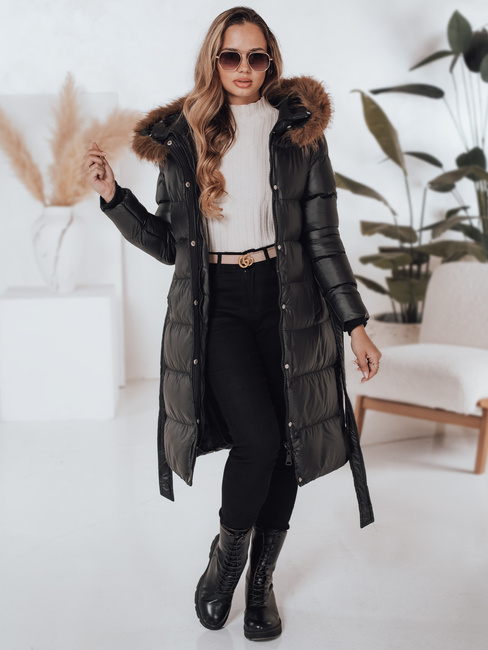 Gesteppte Damen-Winterjacke mit Pelz STYLEBELLA schwarz Dstreet TY5010