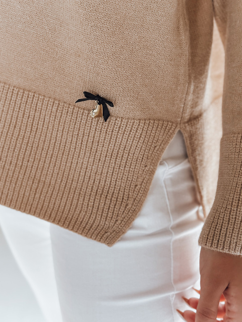 amski Pullover mit V-Ausschnitt VERALIA camel Dstreet MY2518