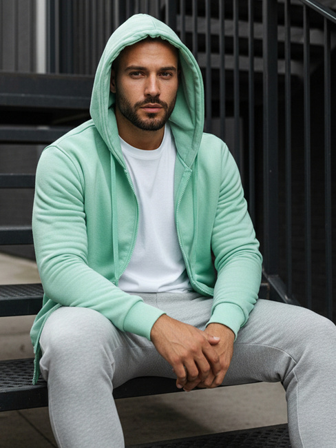 Herren Kapuzenpullover Minzegrün Dstreet BX5231