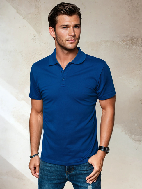Blaues Herren-Polohemd Dstreet PX0551