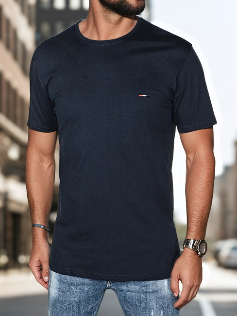 Besticktes Herren-T-Shirt navyblau Dstreet RX5633