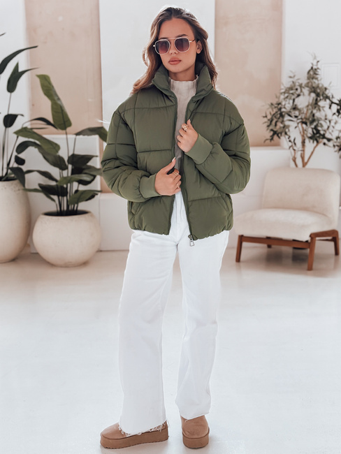 Kurze Damen-Winter-Steppjacke VIBEGIRL grün Dstreet TY4946