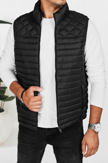 Herren Steppweste schwarz Dstreet TX5076