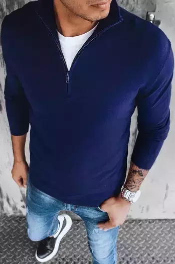 Marineblauer Herren-Pullover Dstreet WX1893