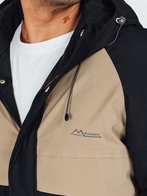 Herren Winterjacke mit Kapuze beige Dstreet TX5042