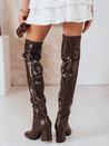 Damen Overknee-Stiefel braun Dstreet ZY1246