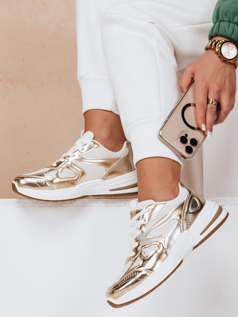 Damen flache Sohle ROYALFIT gold Dstreet Turnschuhe ZY0618