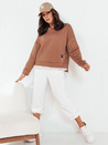 Damen Sweatshirt ohne Kapuze BIFAL Farbe Camel DSTREET BY1256