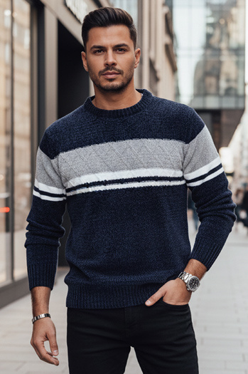 Marineblauer Herren-Pullover Dstreet WX2244z