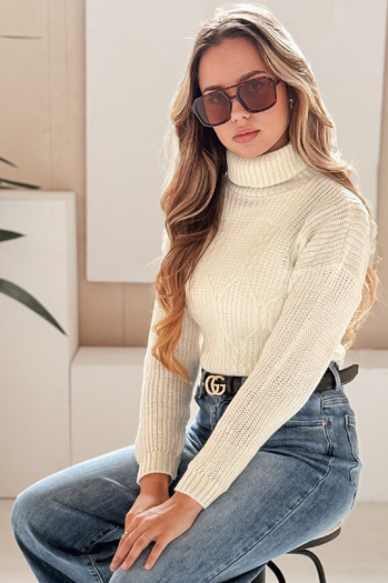 Damen Pullover TRIXA Ecru Dstreet MY1213