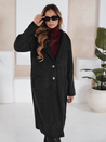 Langer Schafsfellmantel für Frauen schwarz Dstreet NY0754