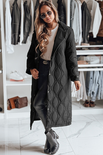 Langer Damen Steppmantel TRENDIFY schwarz Dstreet TY4378