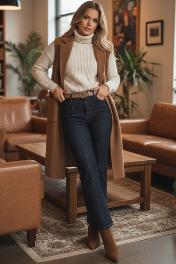 Damen Jeanshose mit geradem Bein CLASSIFIT navy blau Dstreet UY2665