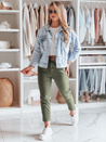 Damen Freizeithose mit Gürtel MADELINA khaki Dstreet UY2628