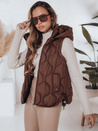 Damen Steppweste mit Kapuze MISSVEST braun Dstreet TY5019