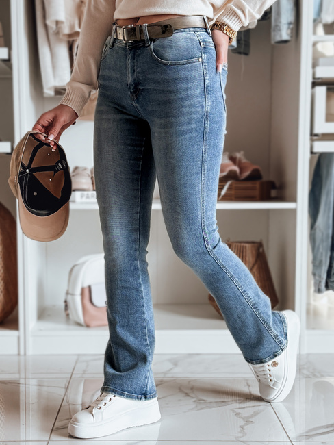 Damen Denim Schlaghose mit Gürtel FITLOW blau Dstreet UY2466