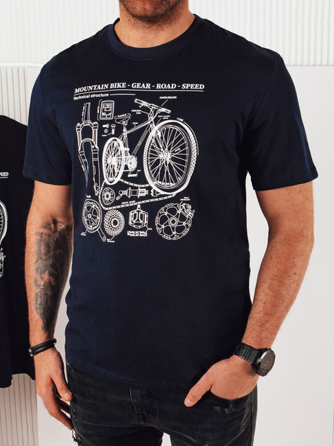 Herren T-Shirt bedruckt navy blau Dstreet RX5396