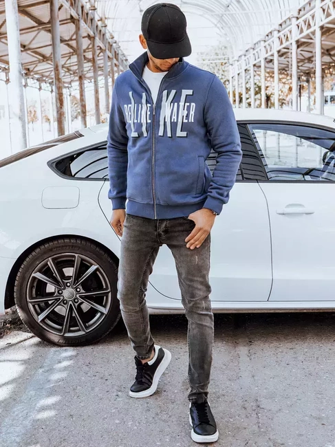 Herren Sweatshirt mit Aufdruck Indigo Dstreet BX5411