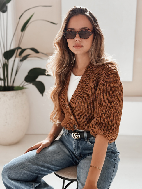 Damen Strickjacke NUTI Farbe Camel DSTREET MY1678