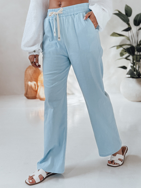 Damen Freizeithose mit weitem Bein BOHO DAY hellblau Dstreet UY2651
