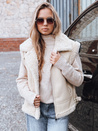 Damen Lederweste mit Schafsfell beige Dstreet TY5238