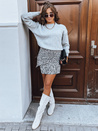 Damen Oversize Pullover EMERALD Farbe Grau DSTREET MY2120